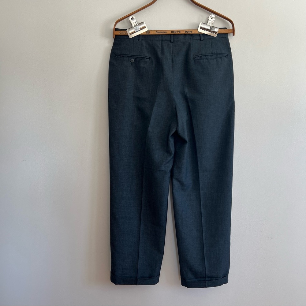 Berle Dark Grey Pleated Trouser - Picture 3 of 6